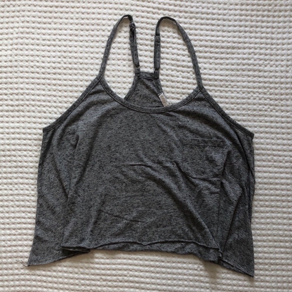 Flowy Cropped Racerback Tank